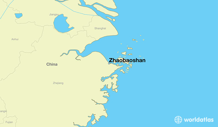map showing the location of Zhaobaoshan