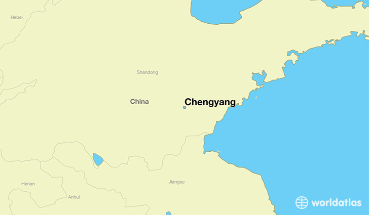 map showing the location of Chengyang