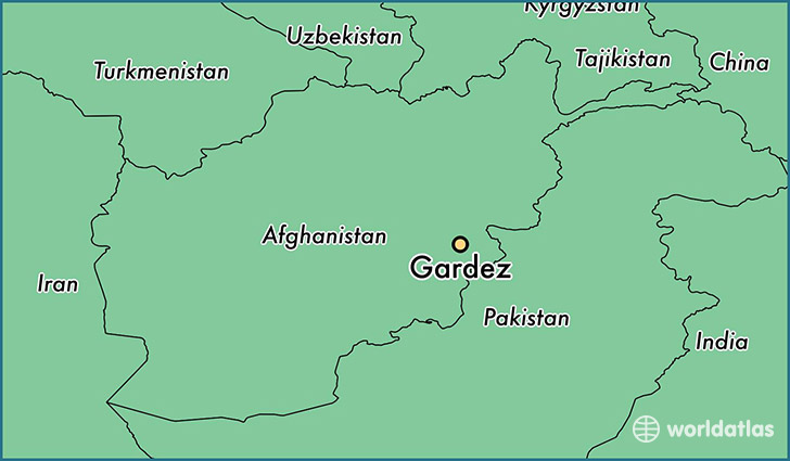 map showing the location of Gardez