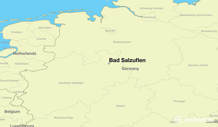 map showing the location of Bad Salzuflen