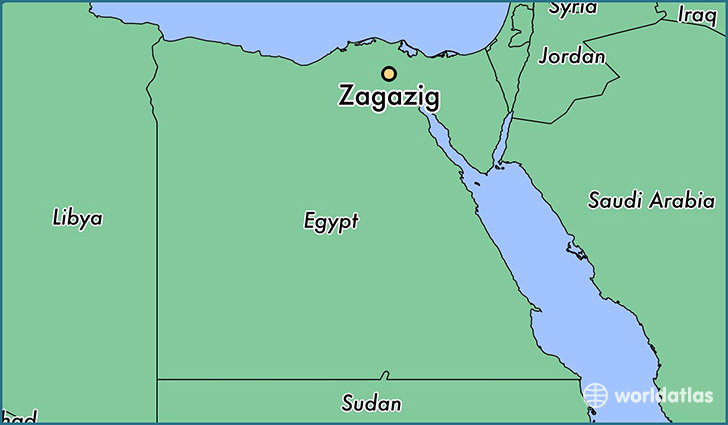 map showing the location of Zagazig