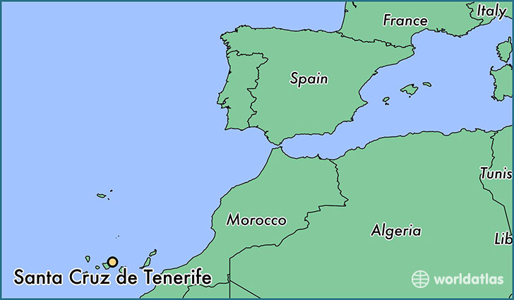 map showing the location of Santa Cruz de Tenerife