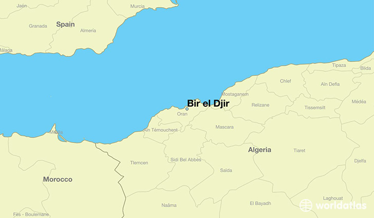 map showing the location of Bir el Djir