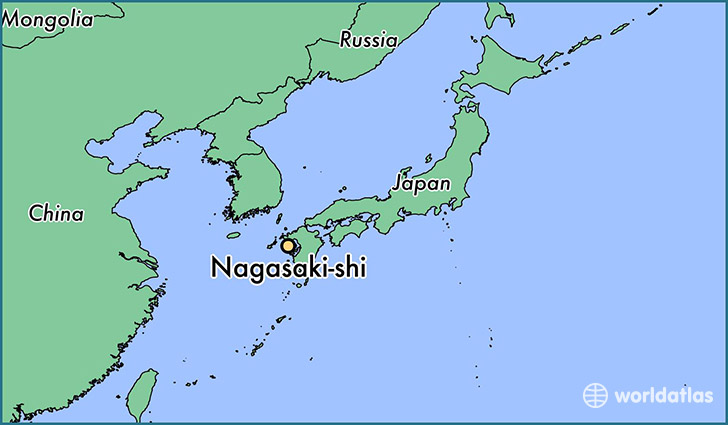 map showing the location of Nagasaki-shi