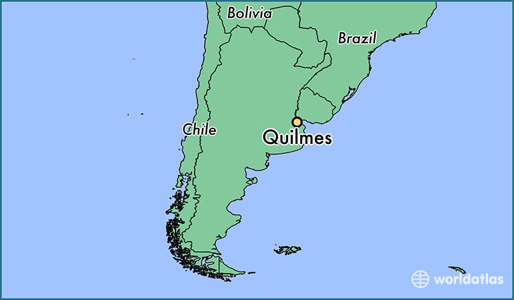 map showing the location of Quilmes