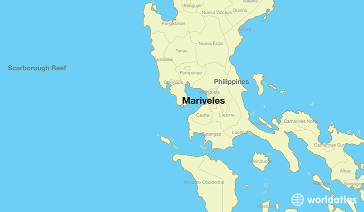 map showing the location of Mariveles