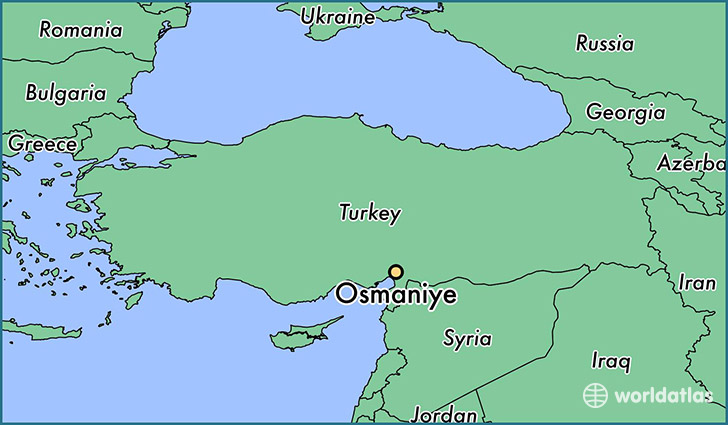 map showing the location of Osmaniye
