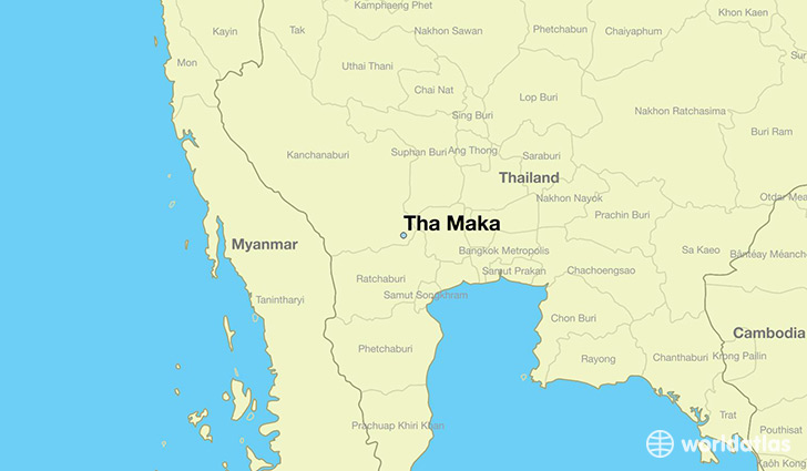 map showing the location of Tha Maka