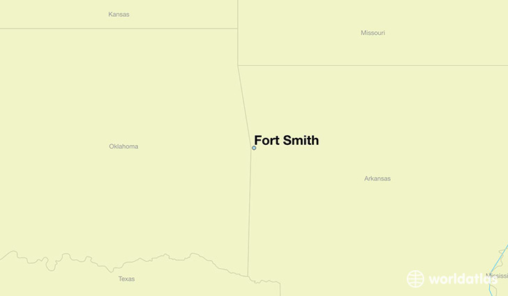 map showing the location of Fort Smith