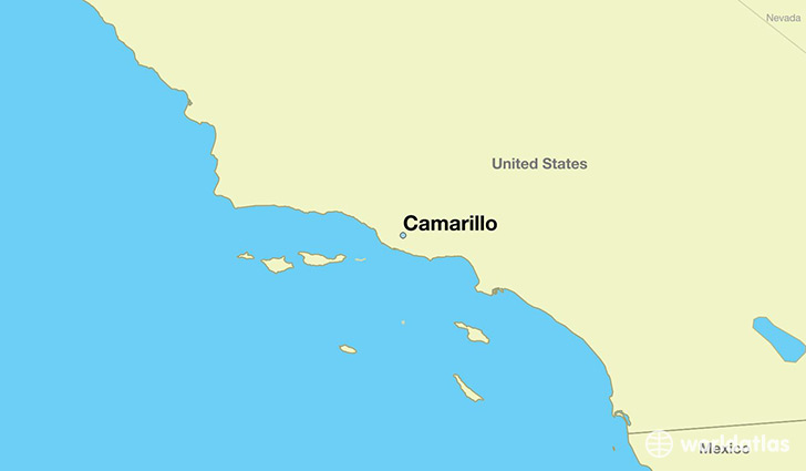 map showing the location of Camarillo