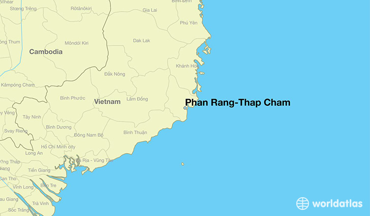 map showing the location of Phan Rang-Thap Cham
