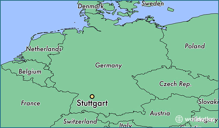 map showing the location of Stuttgart