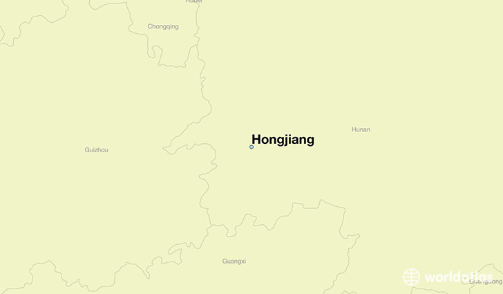 map showing the location of Hongjiang