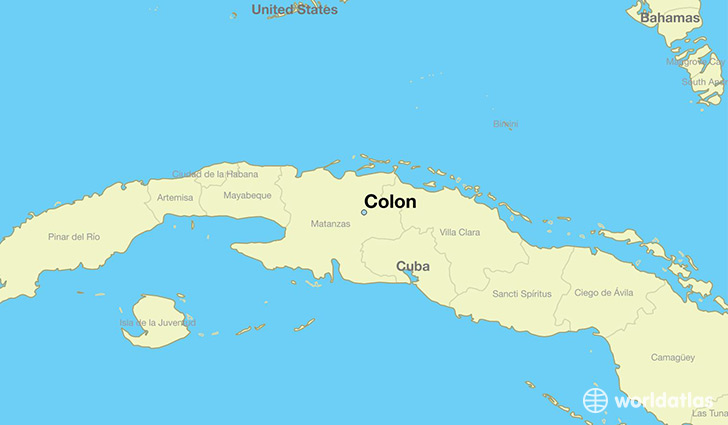 map showing the location of Colon