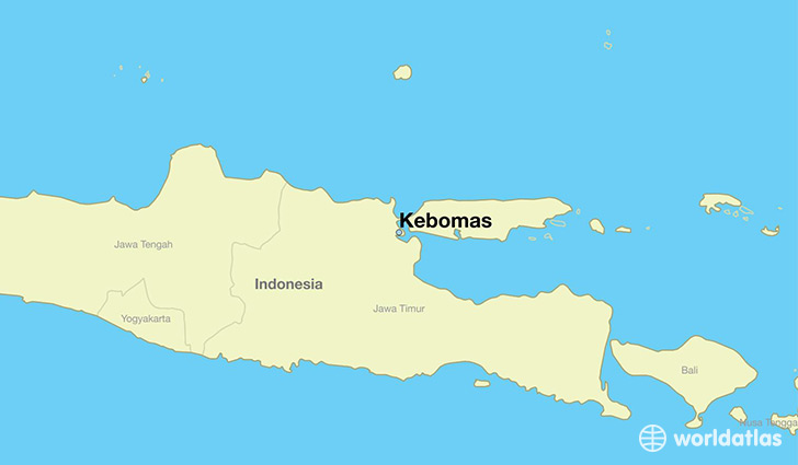 map showing the location of Kebomas