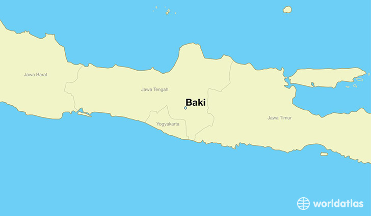 map showing the location of Baki