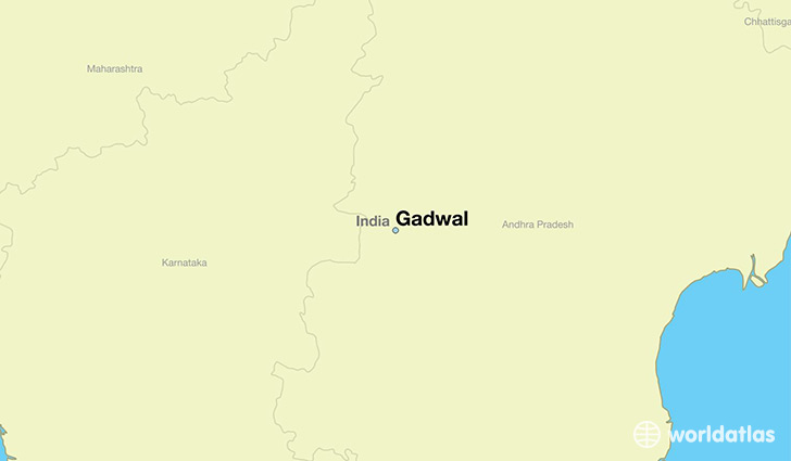 map showing the location of Gadwal