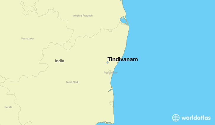 map showing the location of Tindivanam