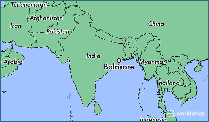 map showing the location of Balasore