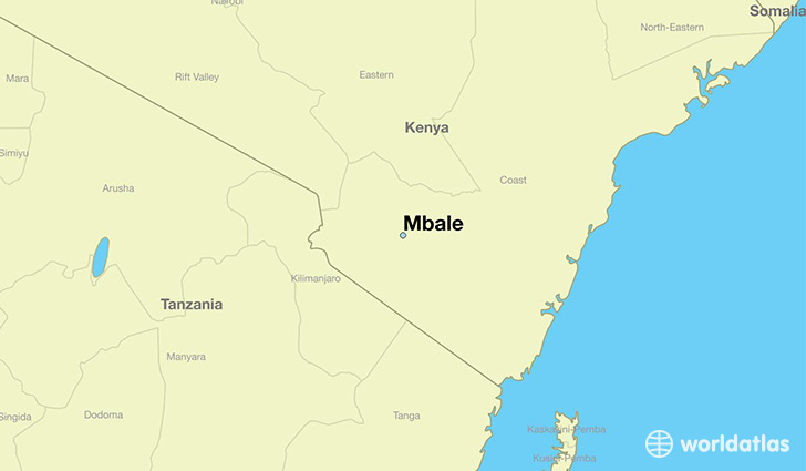 map showing the location of Mbale