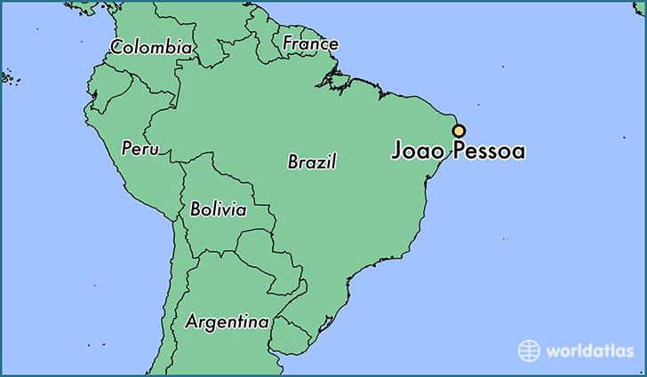 map showing the location of Joao Pessoa