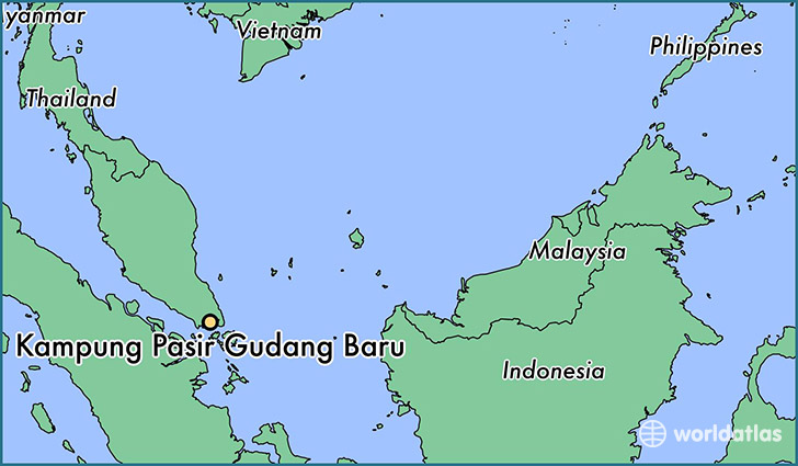 map showing the location of Kampung Pasir Gudang Baru