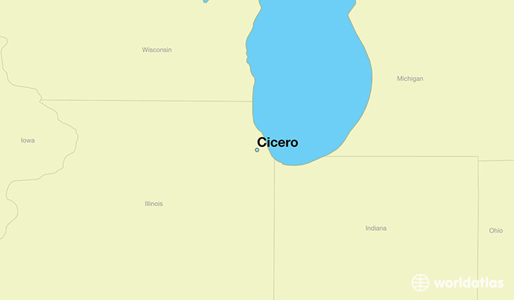 map showing the location of Cicero