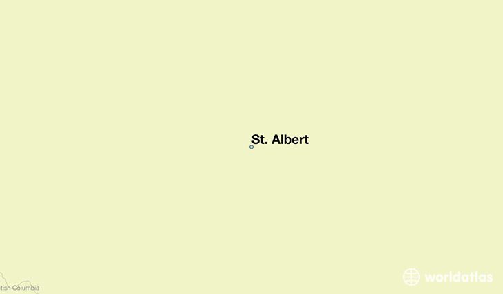 map showing the location of St. Albert