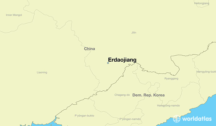 map showing the location of Erdaojiang