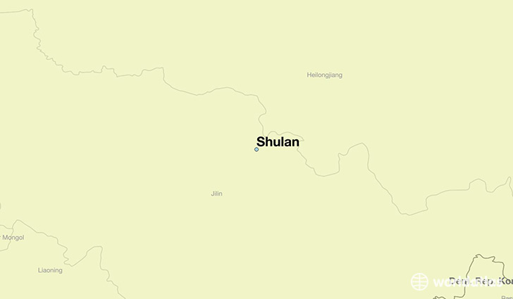 map showing the location of Shulan