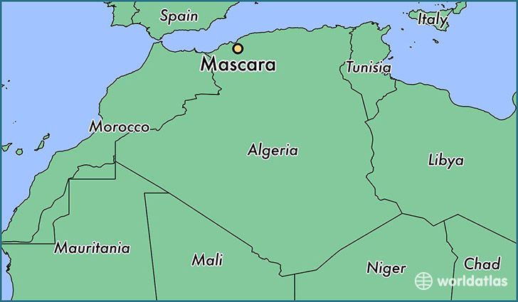 map showing the location of Mascara