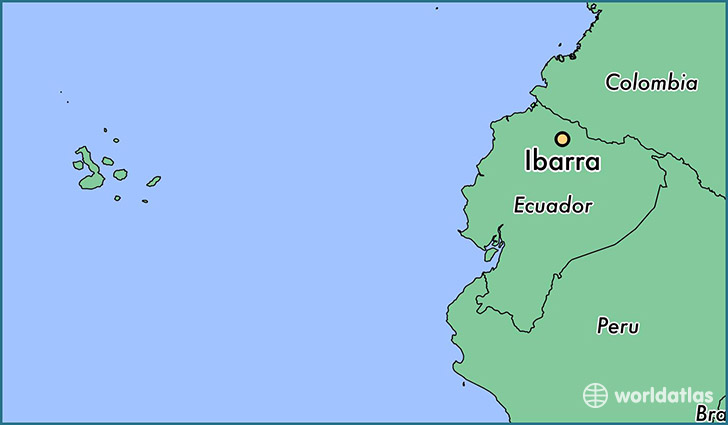 map showing the location of Ibarra