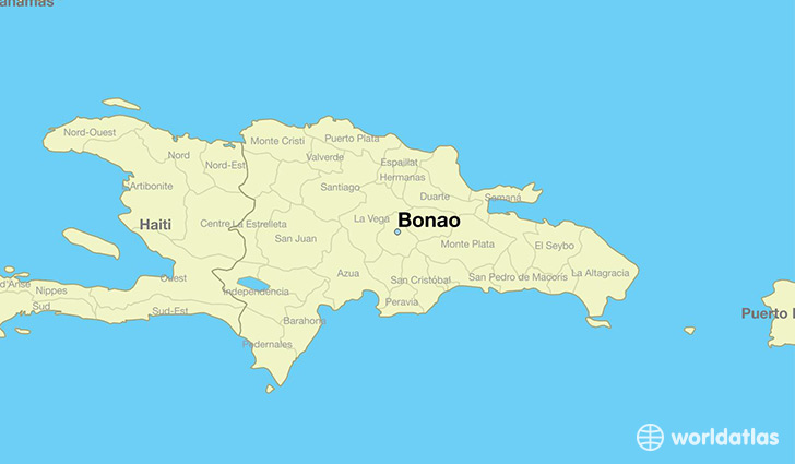 map showing the location of Bonao