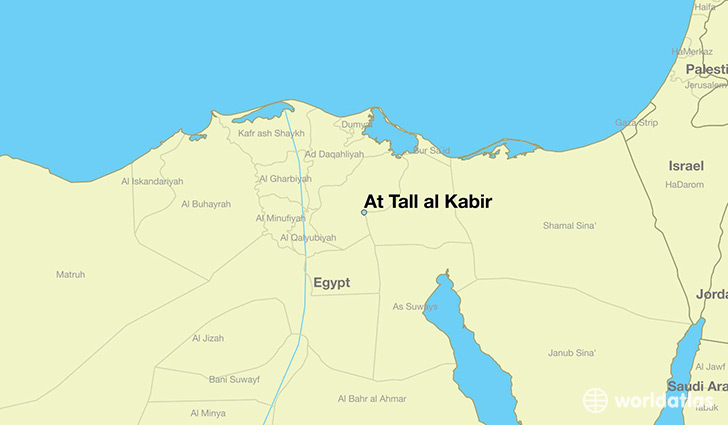 map showing the location of At Tall al Kabir