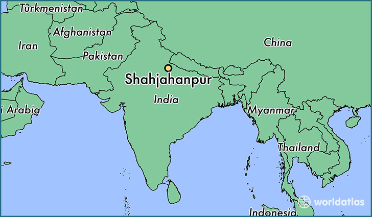 map showing the location of Shahjahanpur