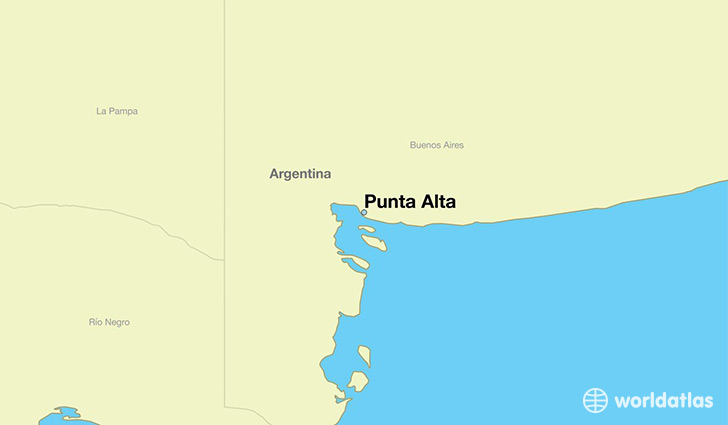 map showing the location of Punta Alta