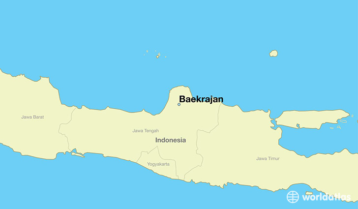 map showing the location of Baekrajan