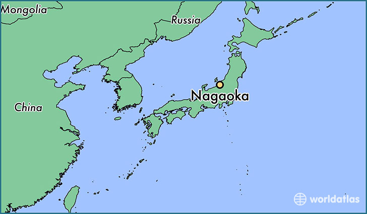 map showing the location of Nagaoka