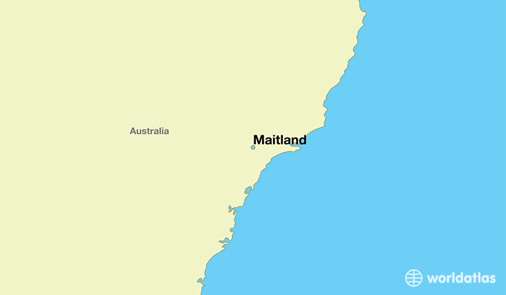map showing the location of Maitland