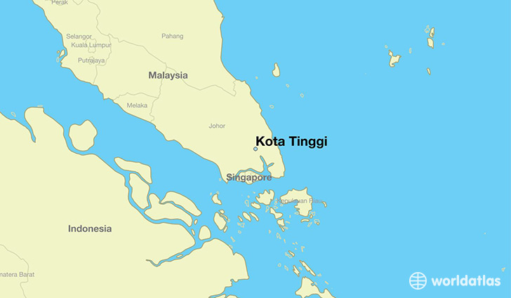 map showing the location of Kota Tinggi