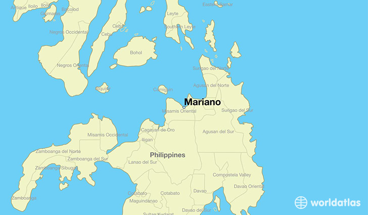 map showing the location of Mariano