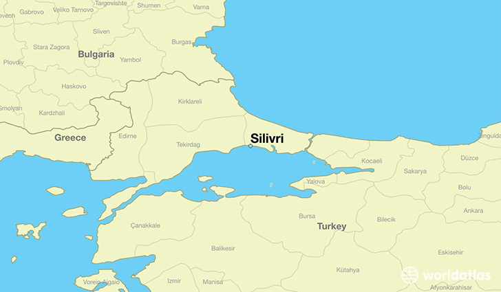 map showing the location of Silivri