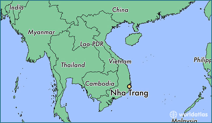 map showing the location of Nha Trang