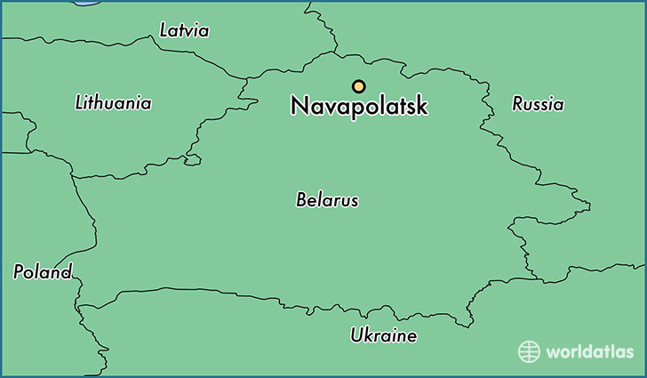 map showing the location of Navapolatsk