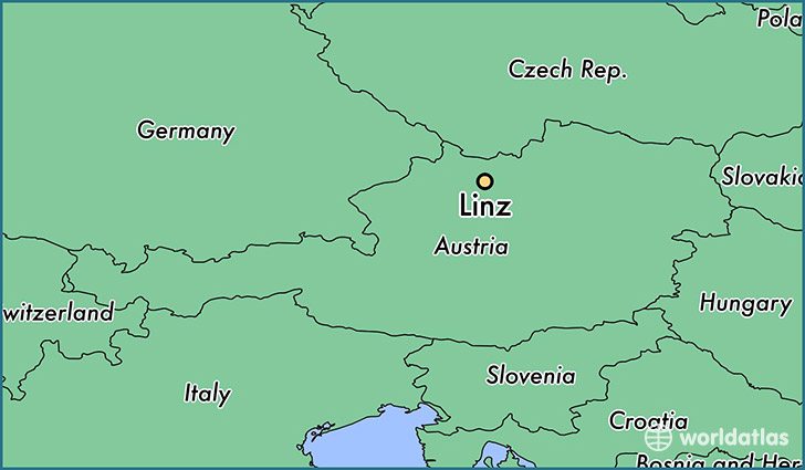 map showing the location of Linz