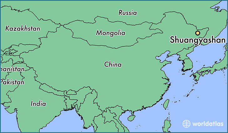 map showing the location of Shuangyashan