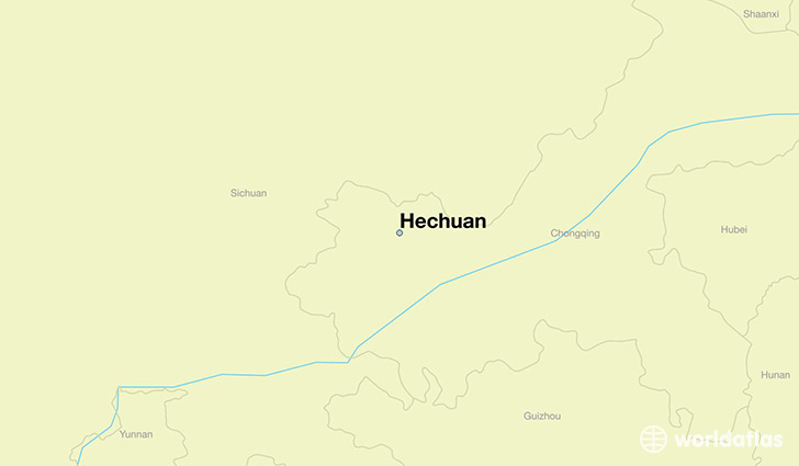 map showing the location of Hechuan