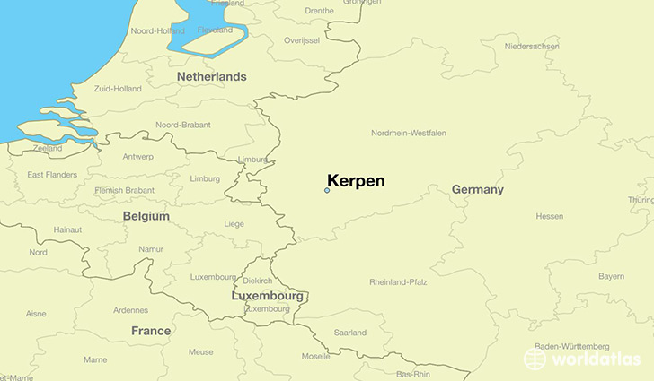 map showing the location of Kerpen