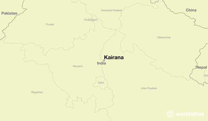 map showing the location of Kairana