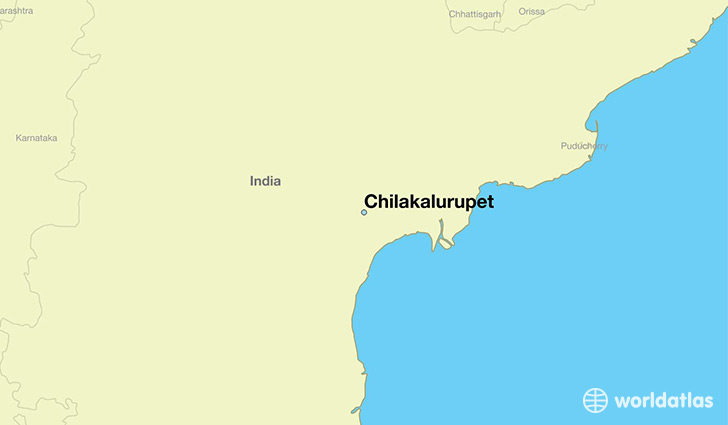 map showing the location of Chilakalurupet